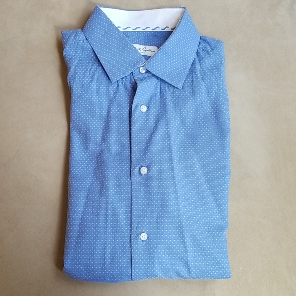 Robert Graham 16.5 Blue patterned shirt